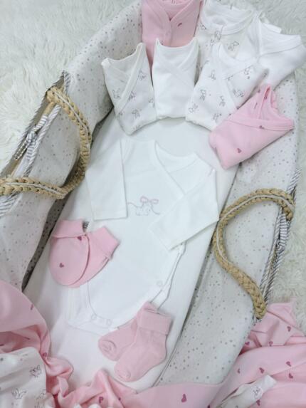 Комплект для новорожденного 30в1 «Розовые зайчики»