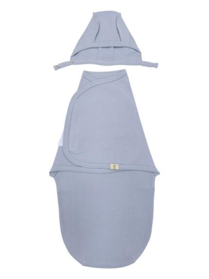 Кокон для сна на липучке с чепчиком «Фиалковый»