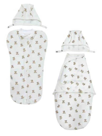 Комплект коконов для сна с чепчиком «Маленькие мишки»